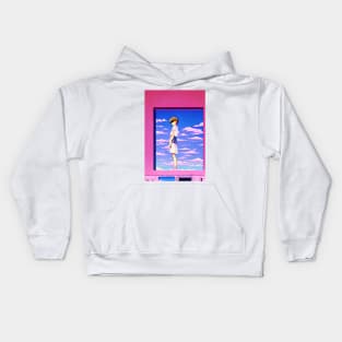 Anime Girl - Retro Future Kids Hoodie